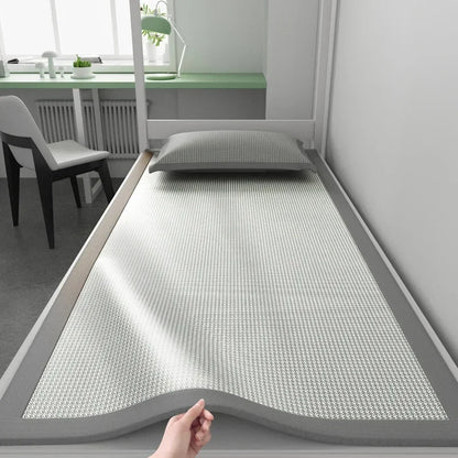 Jacquard Ice Silk Cooling Sleeping Mat – Summer Bed Pad for Dormitory, Student & Bedroom Use
