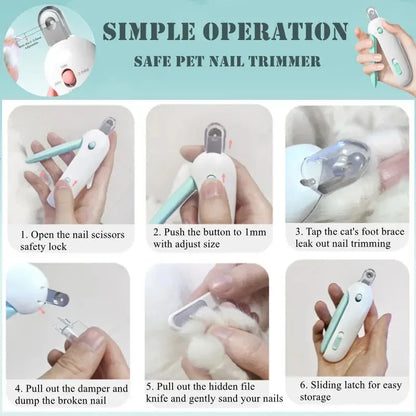 Adjustable Round-Hole Pusher Nail Scissors for Dogs & Cats