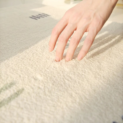 Fluffy Soft Cloakroom Rug Cream Style Living Room Decoration Line Carpet Large Area Rugs for Bedroom Home Thick Plush Floor Mat