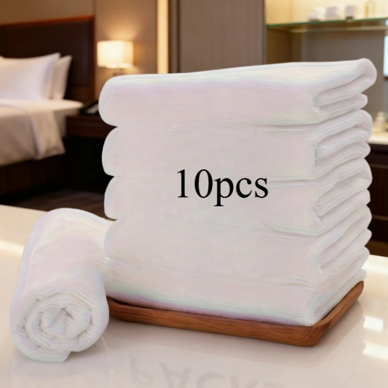 White Microfiber Massage Towels, 10-Pack Salon Use