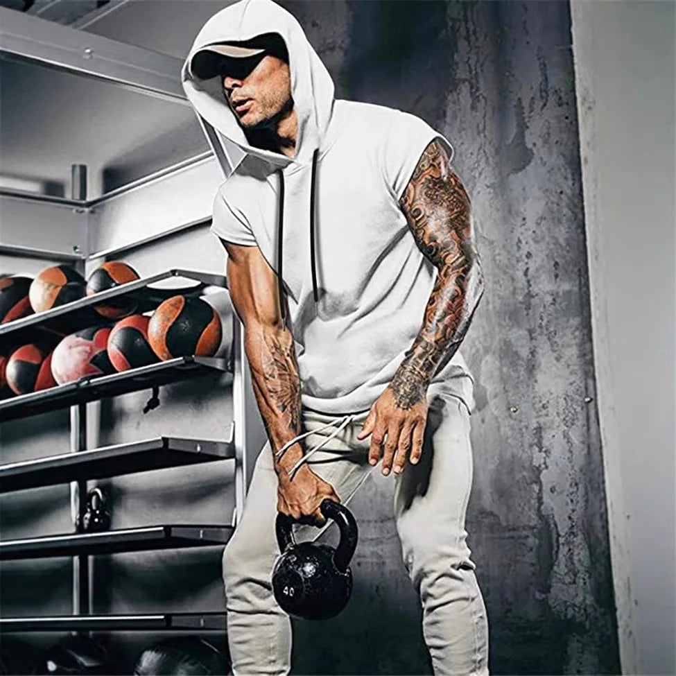 Solid Color 2023 Brand New Men's Tank Tops Vest Sleeveless Tees For Male Hooded Man Vests Tops Hip Hop Men Tank Top T shirt