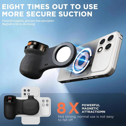MagSafe Magnetic Phone Camera Grip – Detachable Bluetooth Remote, 10M Shutter, Vlog & Selfie