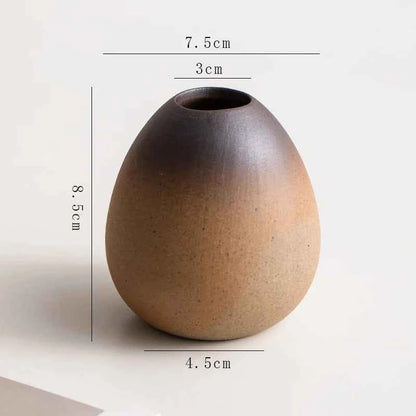 Creative Irregular Stone Shape Ceramic Vase Flowers Plant Potted Hydroponics Mini Vase Interior Aesthetics Home Decoration Gifts