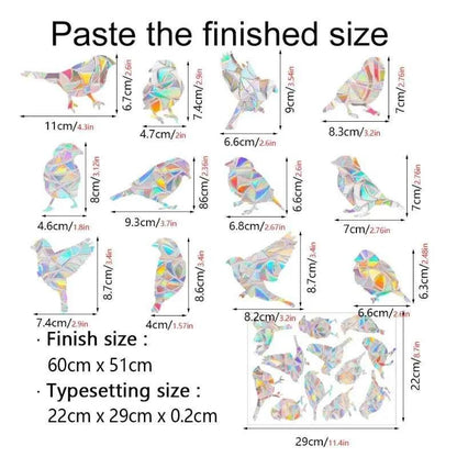 29 Stylels Rainbow Maker Sun Catcher Wall Stickers Cat Bird Star Mushroom Moon Sun DIY Window Glass Electrostatic Prisms Sticker
