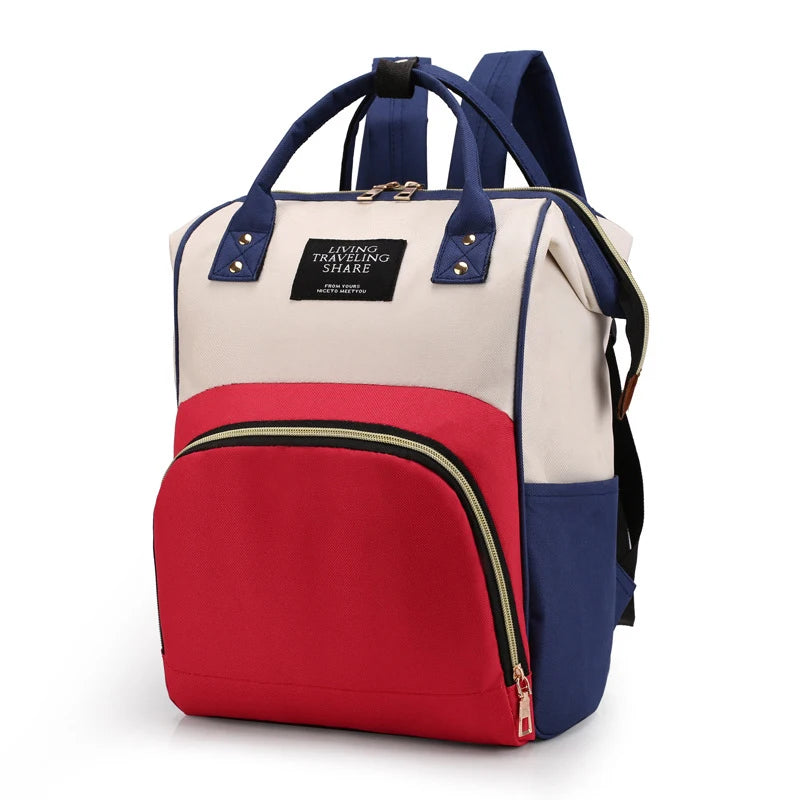 Large Capacity Canvas Diaper Bag, Thermal Insulation
