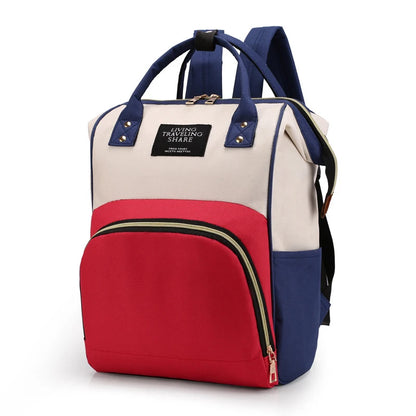 Large Capacity Canvas Diaper Bag, Thermal Insulation