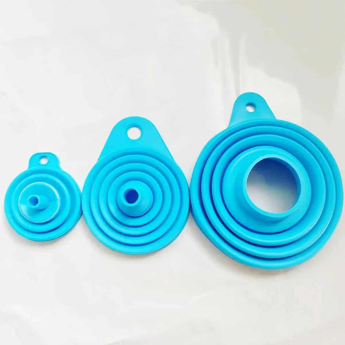 Silicone Funnels For Kitchen Use Filling Bottles ,Liquid, Powder Transfer (3 Pcs ) ,1 Mini/1 Small/1 Wide Mouth Funnel Set