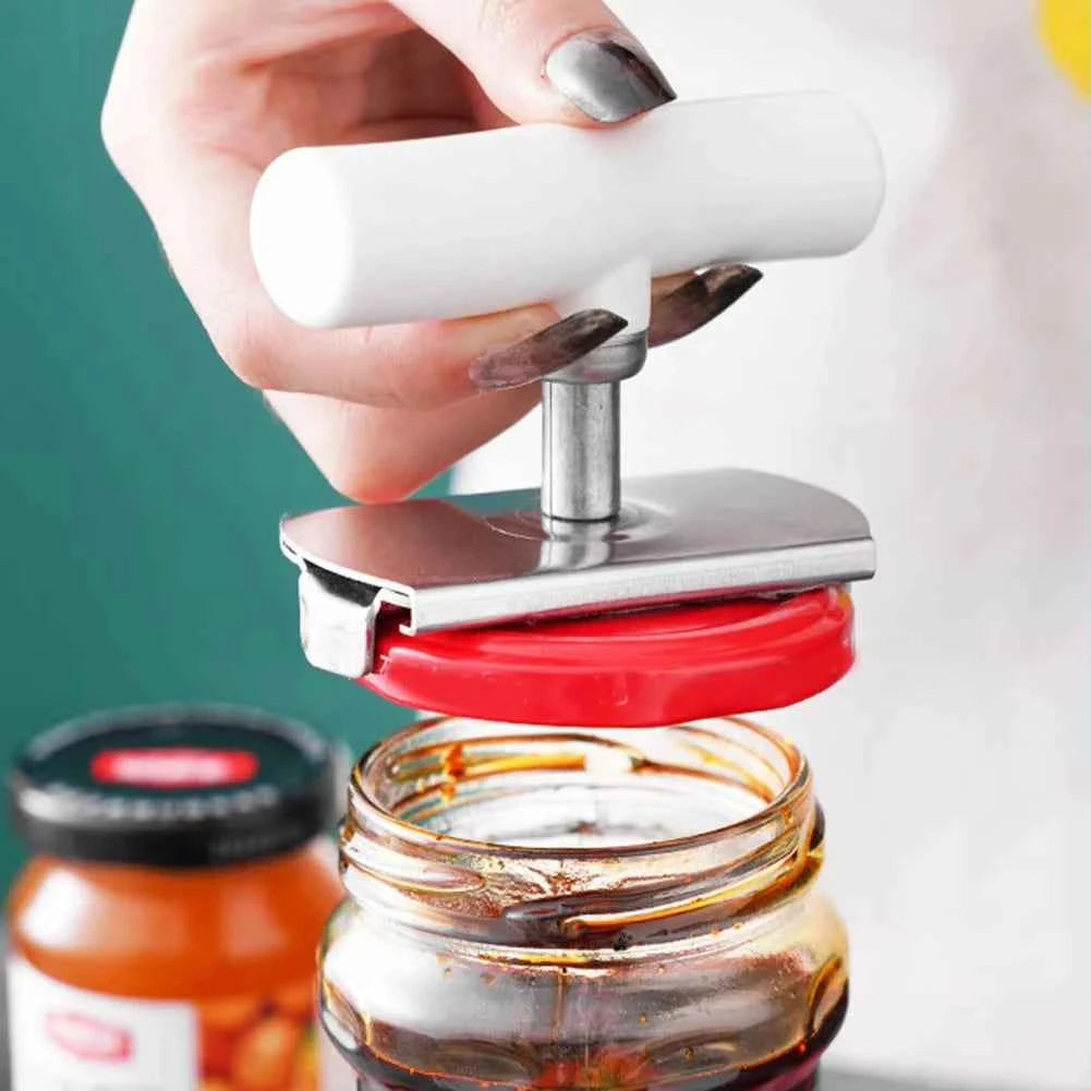 Multi-Function Bottle Cap Opener Stainless Steel Adjustable Lids Off Jar Opener Labor-Saving Screw Can Opener Kitchen Gadget