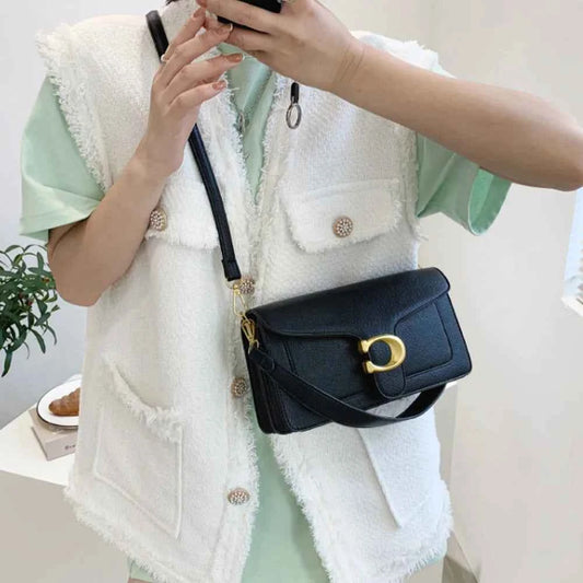 2025 new fashionable caviar small square bag diagonal cross women's bag versatile and simple handbag trend