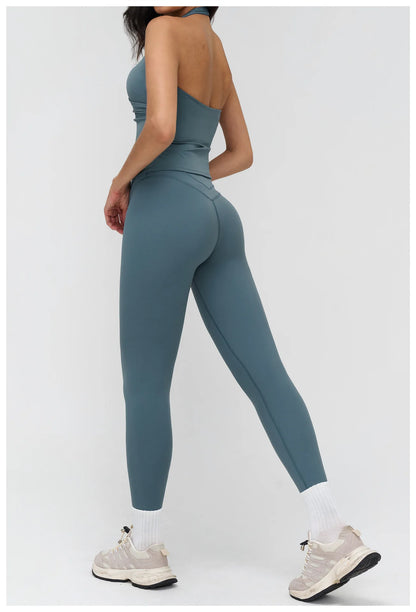 Women’s 2-Piece Yoga Tracksuit — High Waist Leggings & Sports Top