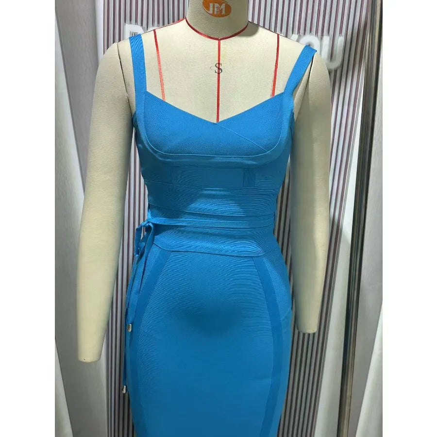 Women's Sexy Bandage Suspender Dress — Waist-Cinching Hip Dress