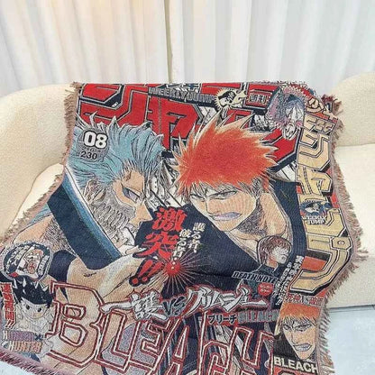 Anime Dragon Ball One Piece Cotton Thread Textile Blanket Casual Blanket Bedhead Blanket Decoration Sofa Cover Decorative Carpet