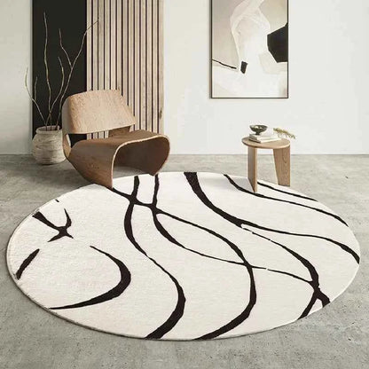 Fluffy Soft Living Room Decoration Carpet Light Luxury Rugs for Bedroom Large Area Round Lounge Rug Home Study Thicken Plush Mat