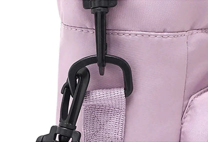 Portable Water Bottle Bag with Adjustable Strap Thermal Mugs Insulated Protective Cover Phone Pocket Outdoor Sports Travel Bag