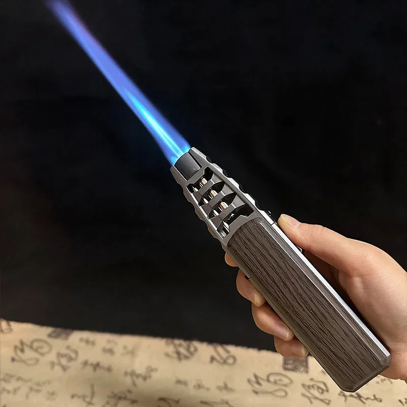 JOBON Windproof Turbine Torch Lighter — Blue Flame Butane Gas for BBQ, Kitchen & Welding