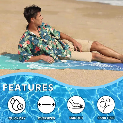 Large Microfiber Beach Towel Quick Dry Sun Protection Absorbent Bath Towel