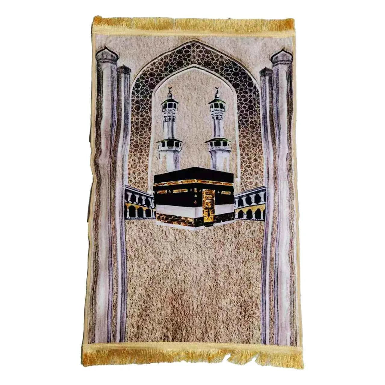 Home Living Room Carpet 8cm Thickened Printed Carpet Non-Slip Comfortable Lengthened Knee Pad Prayer Mat for Islam&Christianity