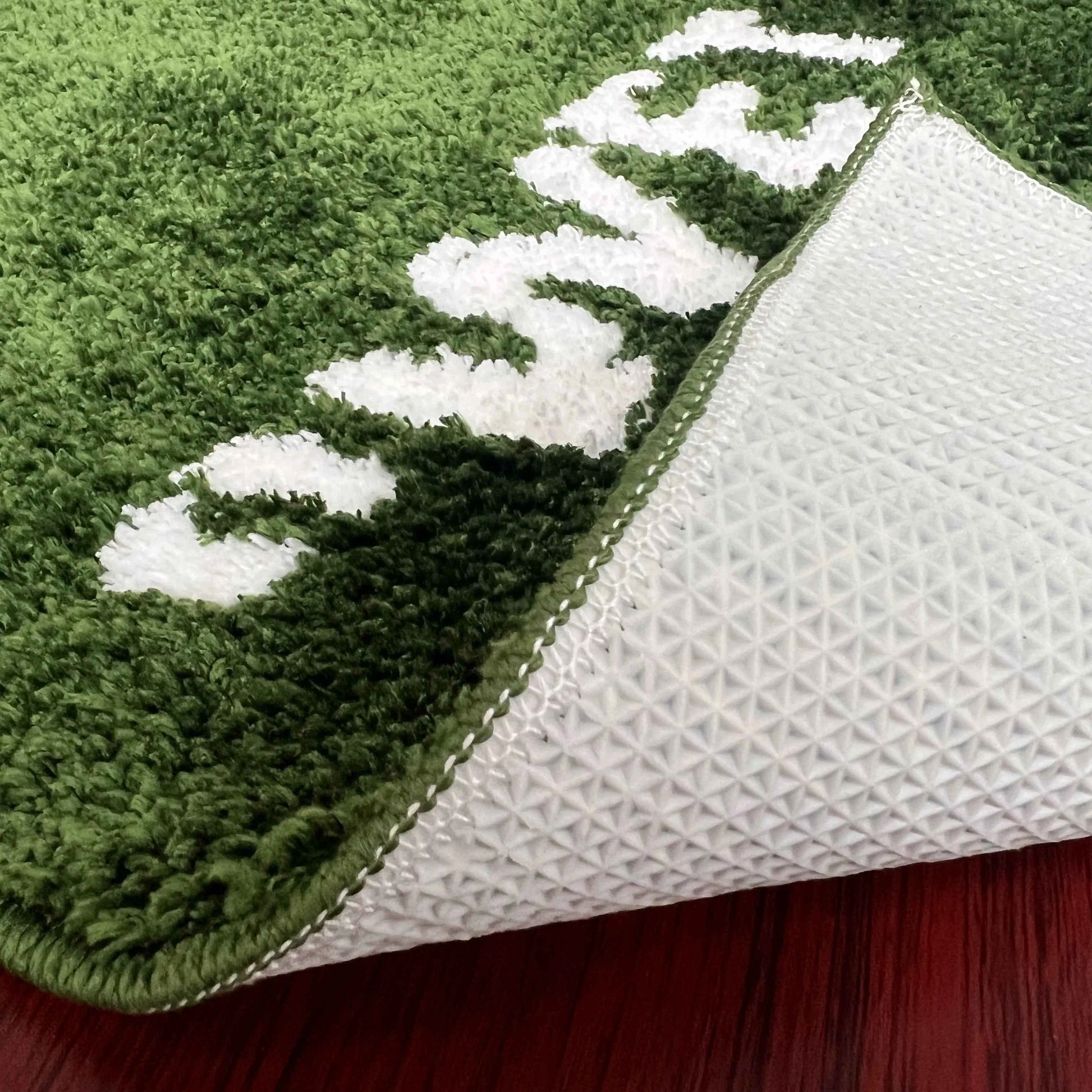 50x80cm Trendy Fashion Wet Grass Doormat Flocking Tufted Carpet Green Grass Fluffy Plush Lounge Bedroom Bedside Rug Floor Mat
