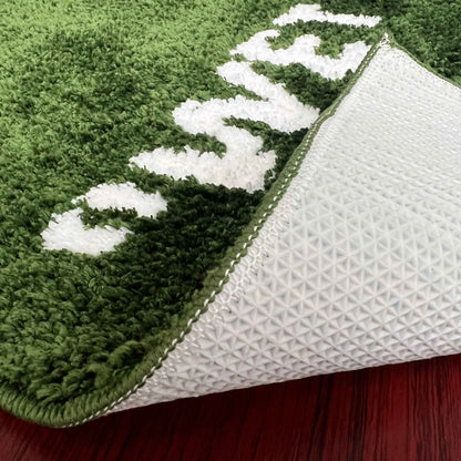 50x80cm Trendy Fashion Wet Grass Doormat Flocking Tufted Carpet Green Grass Fluffy Plush Lounge Bedroom Bedside Rug Floor Mat