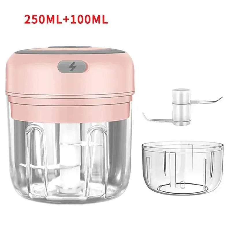 Electric Food Chopper Garlic Crusher Meat Grinder Mini Garlic Press Vegetable Chopper Masher Machine USB Kitchen Gadgets 100ml
