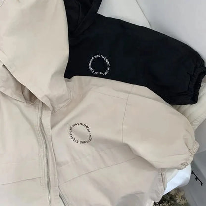 Kids Hooded Zipper Jacket, Spring Autumn Cartoon Print