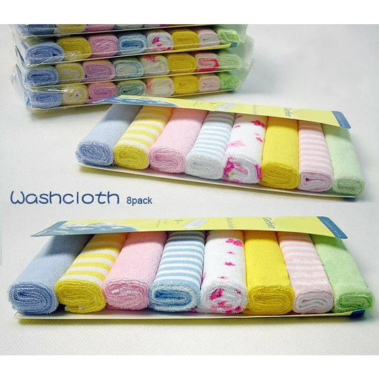 8-Piece Organic Cotton Baby Washcloth Set