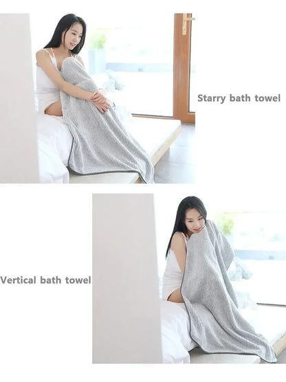 Thickened Bath Towels for The Body Microfiber Towel for Gym Shower Robe for Spa Beath Home
