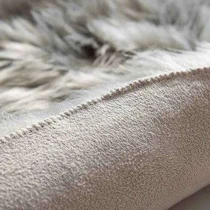 Soft Shaggy Faux Fur Rug Non-Slip Floor Mat 60x90CM Extra Thick Plush Bedroom Rug for Living Room Warm Carpet Machine Washable