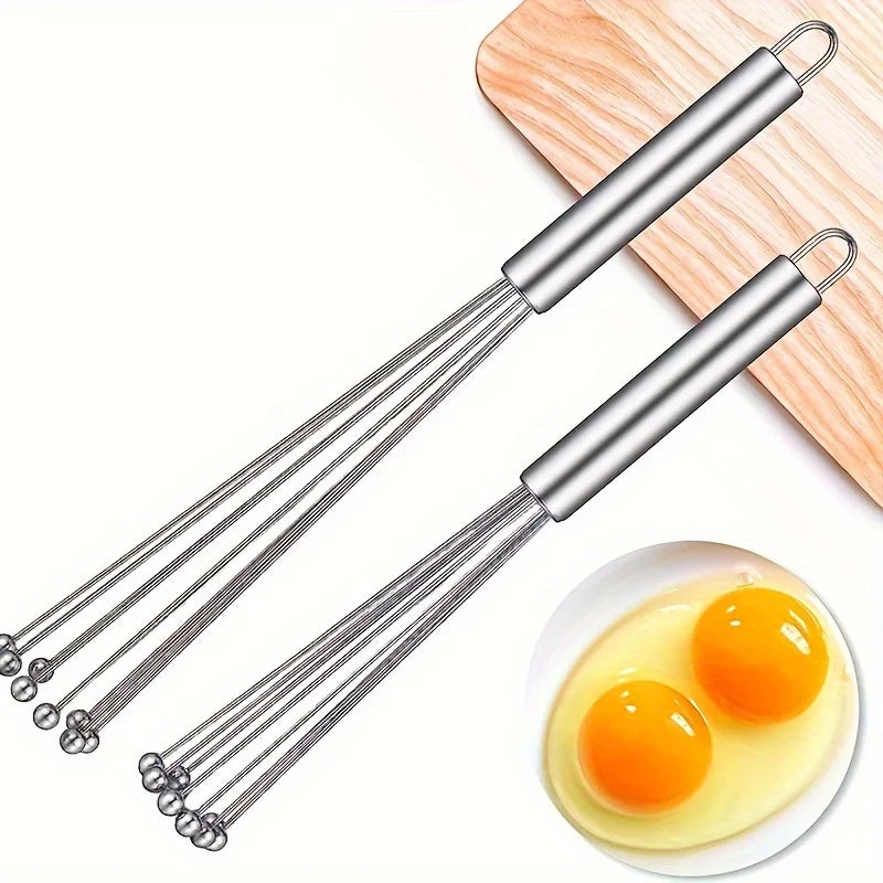 1PC Stainless Steel Ball Whisk Kitchen Whisk Wire Egg Whisk for Cooking Blending Whisking Beating Stirring Egg Baking Tool