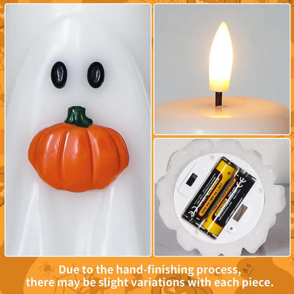 Halloween Ghost Flameless Candle Remote Battery Operated Candle