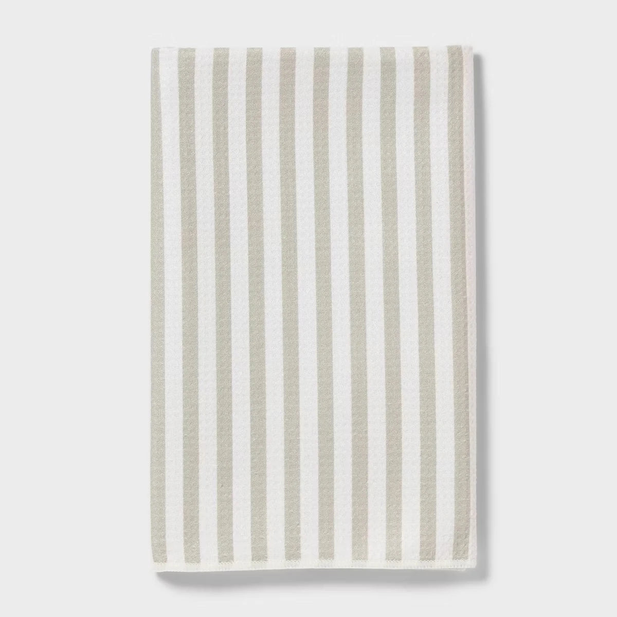 1PC Tan Quick Dry Striped Waffle Hand Towel - Absorbent Kitchen Towel