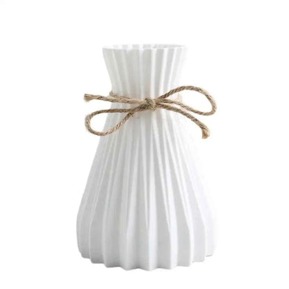Creative Origami Vase European Pleated Vase Plastic Waist Folding Flower Vase Folding Paper Style Dry Flower Bottle Modern