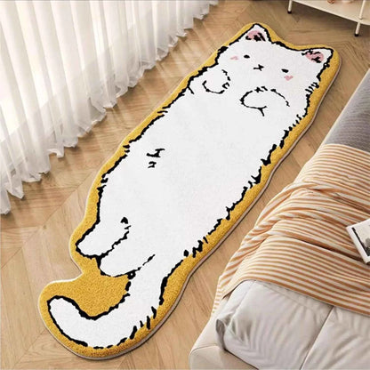 VIKAMA Cartoon Cat Patterned Carpet Home Decor. Provides Warmth For The Living Room And Bedroom Bedside. Non-Slip And Dirt-Proof