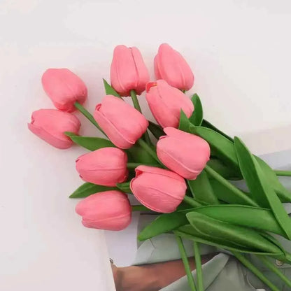 1/5/10/15PCS Tulips Artificial Flowers Real Touch Flowers Tulip Bouquet Decor Fake Tulips Flower for Home Wedding Decorations