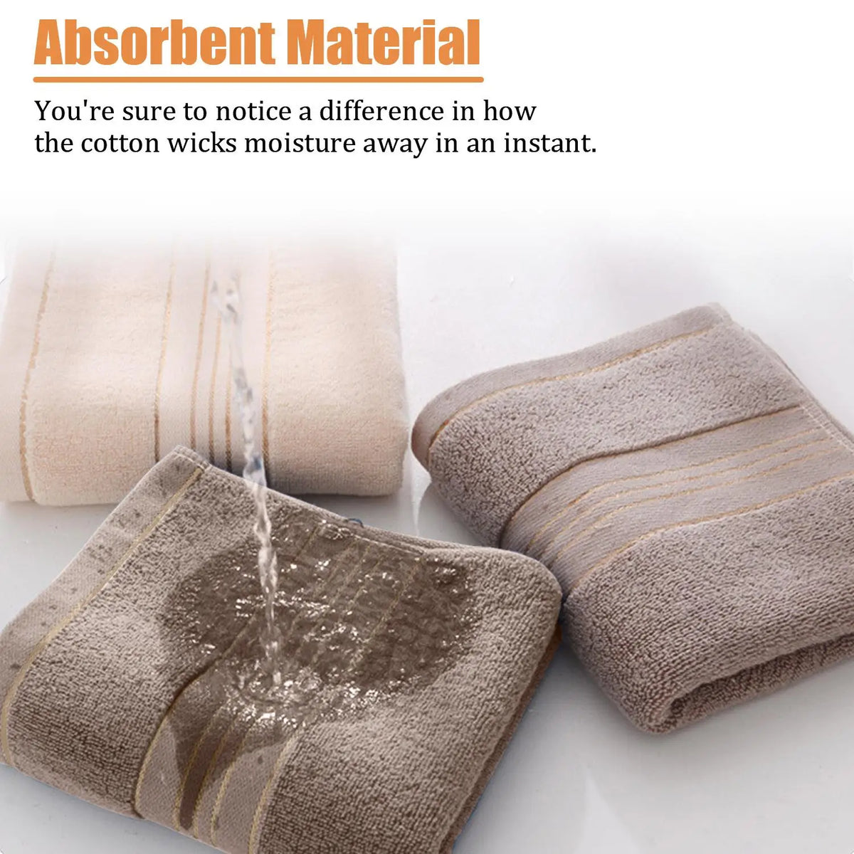 100% Pure Cotton Hand Towels Super Soft Fluffy Absorbent Quick Dry