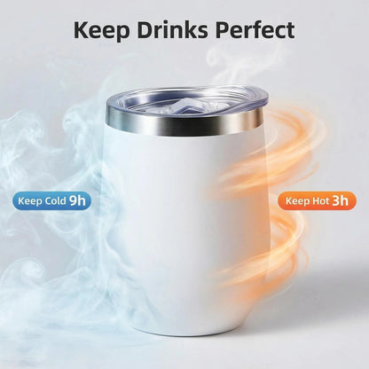 Egg Shaped Stainless Steel Vacuum Flask 360ml – Double Wall Insulated Travel Mug