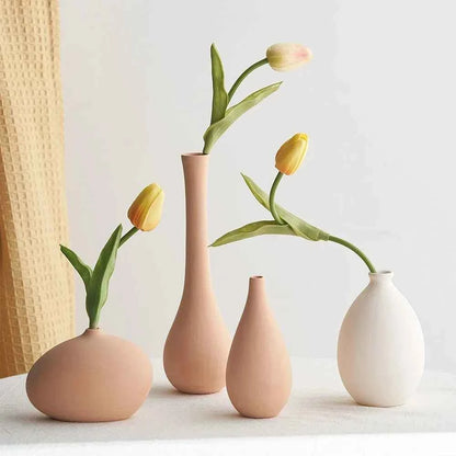 Plain Ceramic Vase  Arrangement Creative and Minimalist Nordic Ins Style Decoration Pottery Props for Home Photography Plain Vas