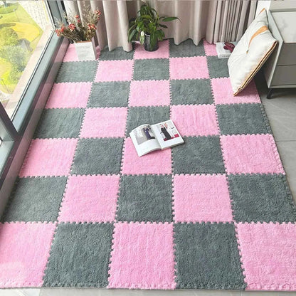 30*30CM Soft Plush Kids Carpet Baby Play Mat 10PCS Puzzle Carpet Warm Playmat Interlocking Exercise Tiles Foam Children's Mat