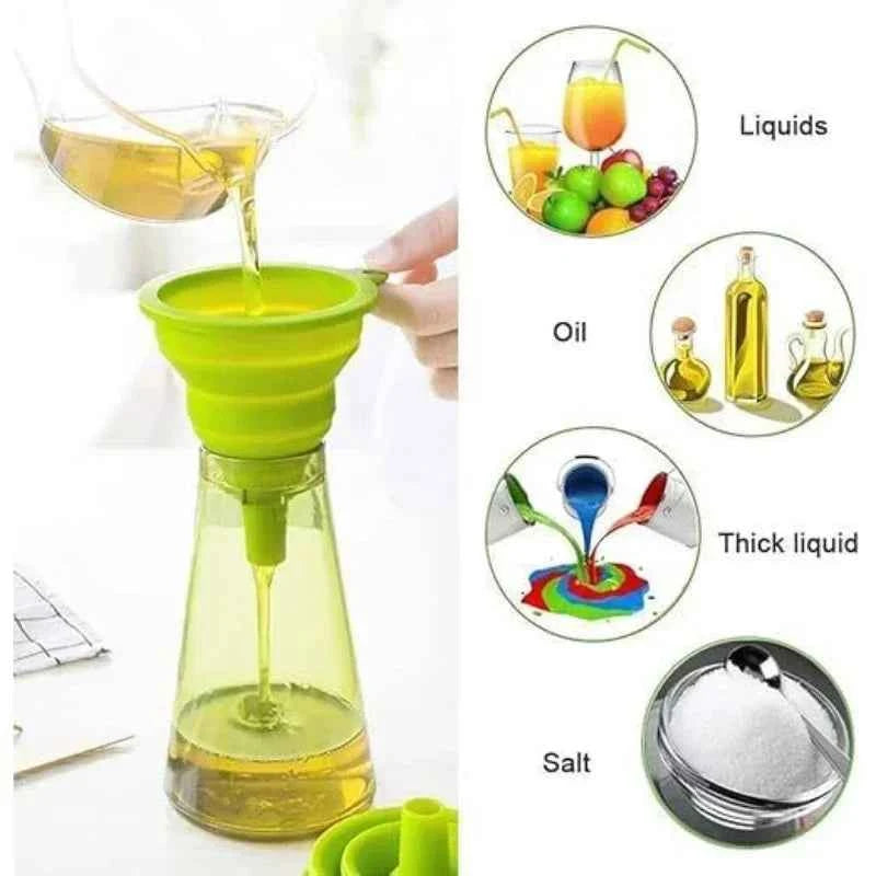 Kitchen Silicone Funnel  Foldable Funnel for Filling Water Bottle With Liquid Transfer Portable Oil Pot Funnel Kitchen Gadgets