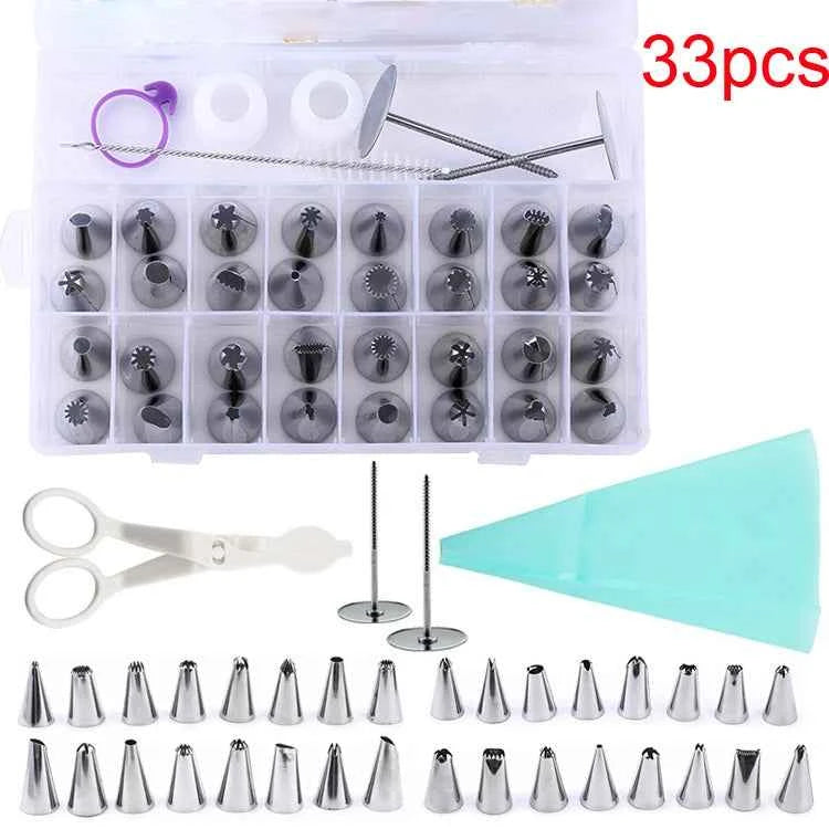 Pastry Socket Cake Nozzles for Confectionery Professional Set Icing Cream Piping Tips Cookies Cupcake Cake Decorating Tool