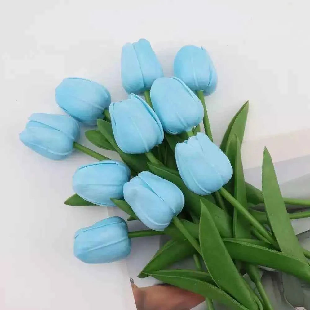 1/5/10/15PCS Tulips Artificial Flowers Real Touch Flowers Tulip Bouquet Decor Fake Tulips Flower for Home Wedding Decorations