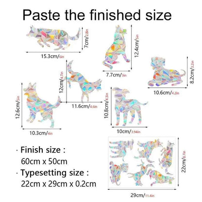 29 Stylels Rainbow Maker Sun Catcher Wall Stickers Cat Bird Star Mushroom Moon Sun DIY Window Glass Electrostatic Prisms Sticker