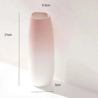 Nordic Plastic Vase Simple Pink Fresh Flower Pot Storage Bottle for Flowers Living Room Modern Home Decorations Ornaments