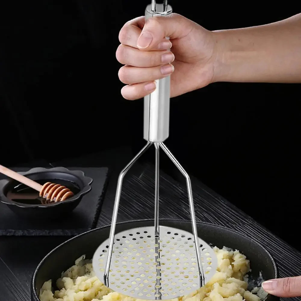 Stainless Steel Potato Masher Vegetable Masher Crush Vegetable Fruit Press Maker Kitchen Tool Gadget Kitchen Accessories 1pc