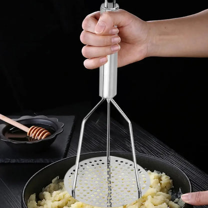 Stainless Steel Potato Masher Vegetable Masher Crush Vegetable Fruit Press Maker Kitchen Tool Gadget Kitchen Accessories 1pc
