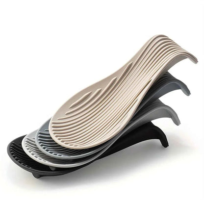 1Pcs Silicone Spoon Holder Kitchen Spoon Rest Utensil Heat Resistant Storage Shelves Kitchen Cooking Tools Kitchen Accessories