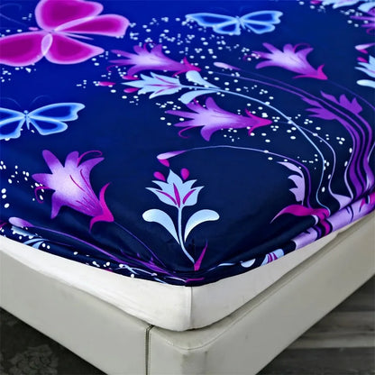 3-Piece Print Bedding Set with Fitted Sheet