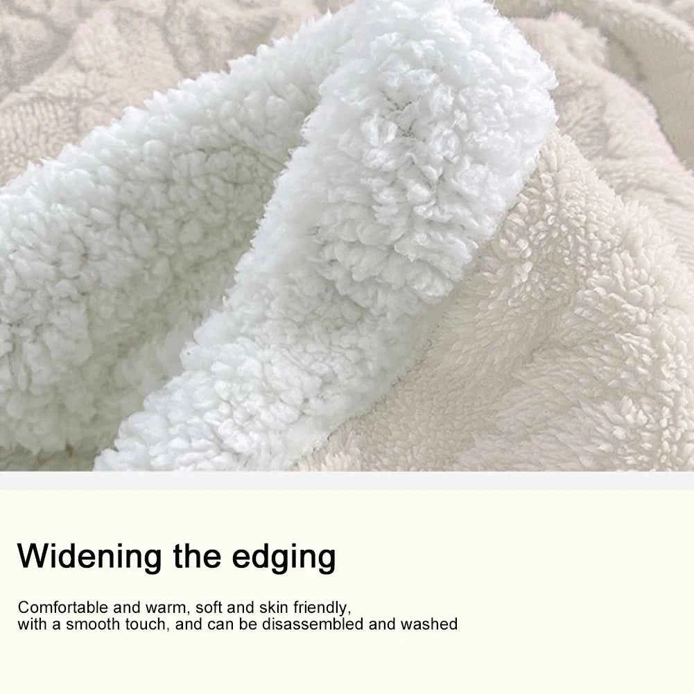 Winter Thick Blanket Comfortable Lamb Fleece Throw Blanket Double Layer Thick Lamb Wool Sleeping Blanket Flannel Throw Bedspread