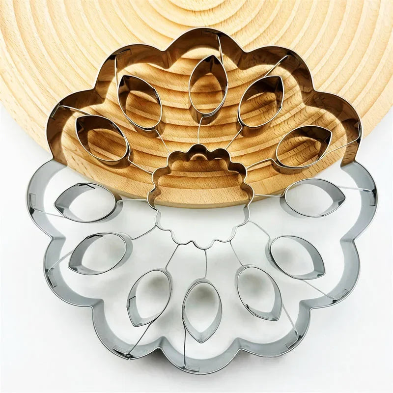 Stainless Steel Sunflower Shape Pie Crust Cutter Large Size High Quality Pasty Molds Cookie Biscuit Stamp Cake Decorating Tools