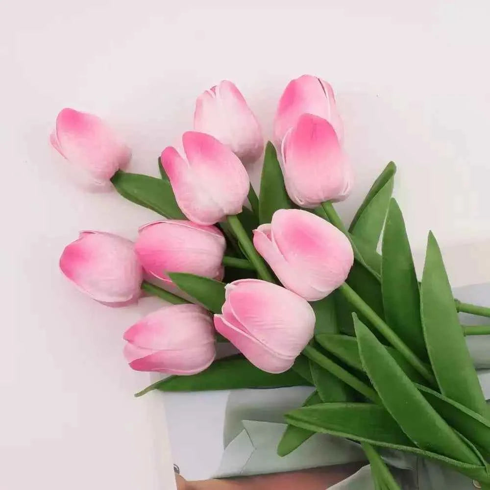 1/5/10/15PCS Tulips Artificial Flowers Real Touch Flowers Tulip Bouquet Decor Fake Tulips Flower for Home Wedding Decorations